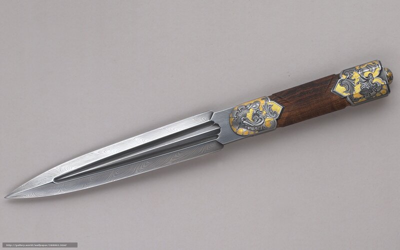 ornate damascus dagger