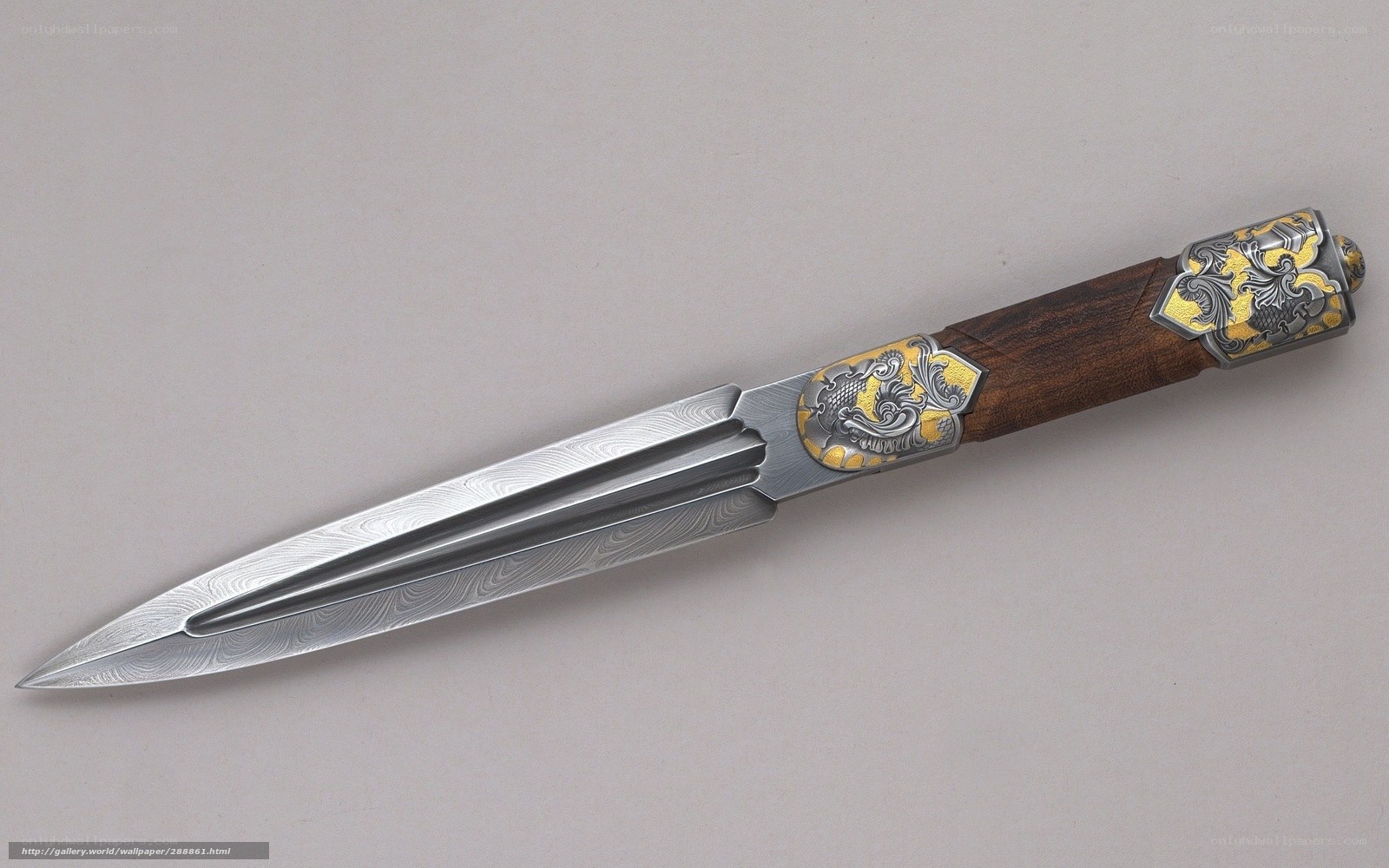ornate damascus dagger