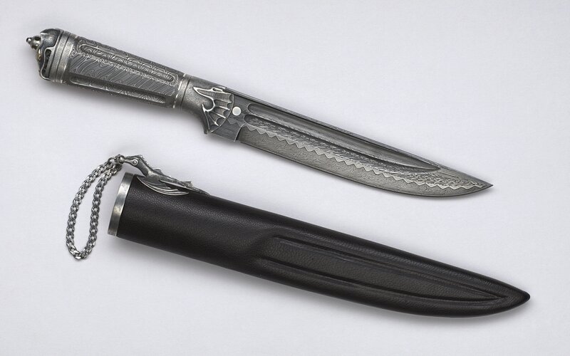 ornate damascus knife