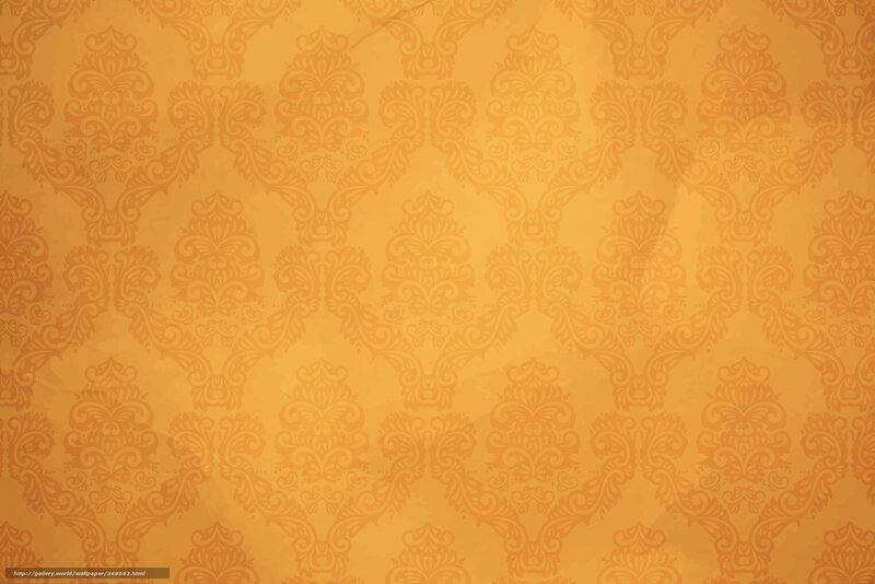 Ornate Damask Pattern — Orange