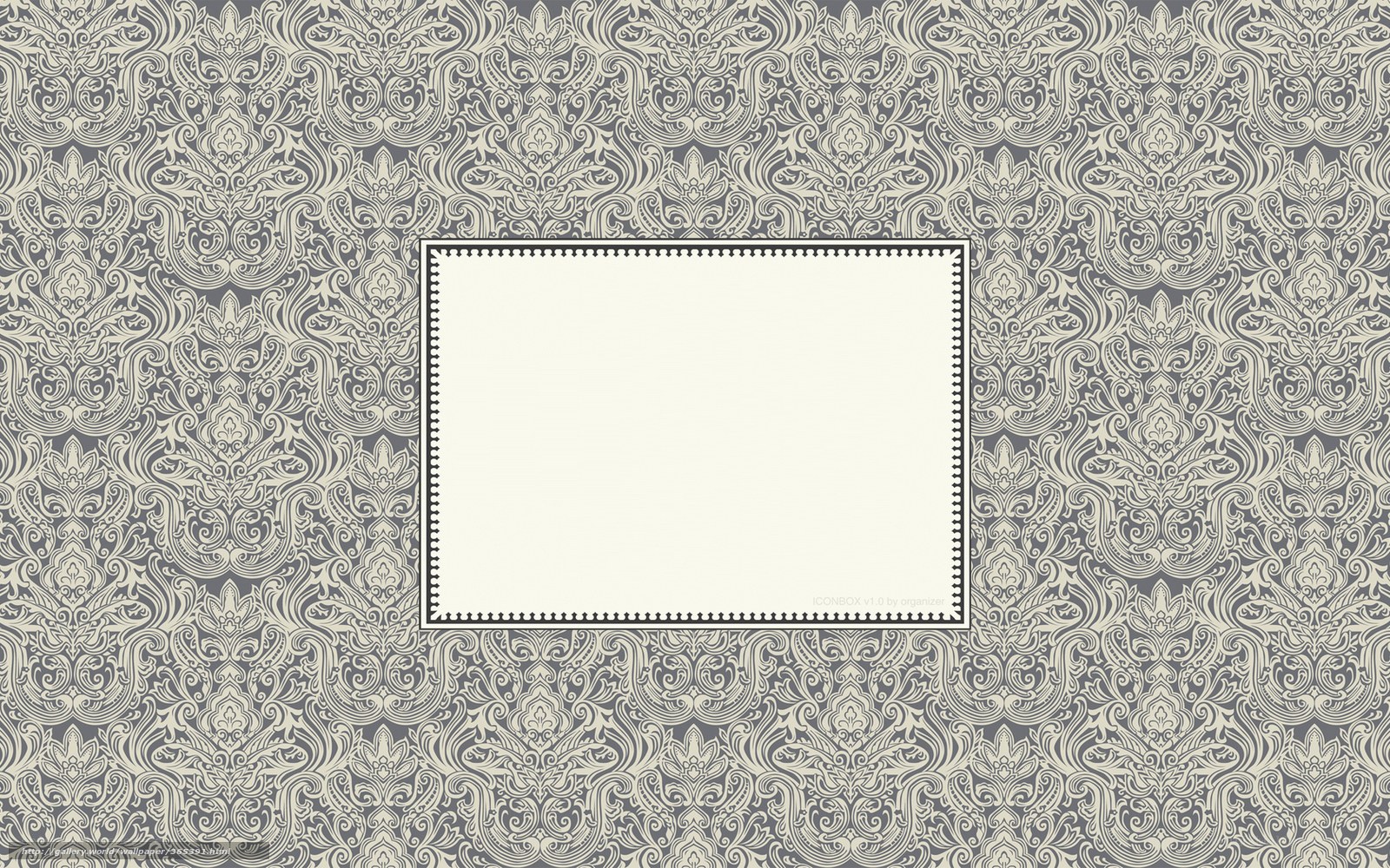 ornate damask pattern with frame