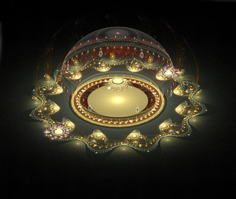 Ornate digital fractal sphere