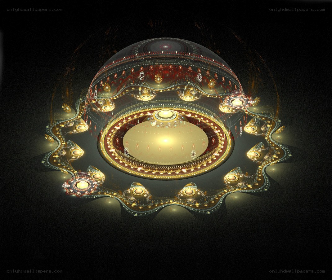 Ornate digital fractal sphere