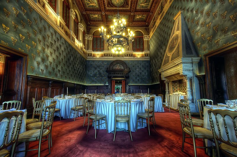 Ornate Dining Hall — Blue