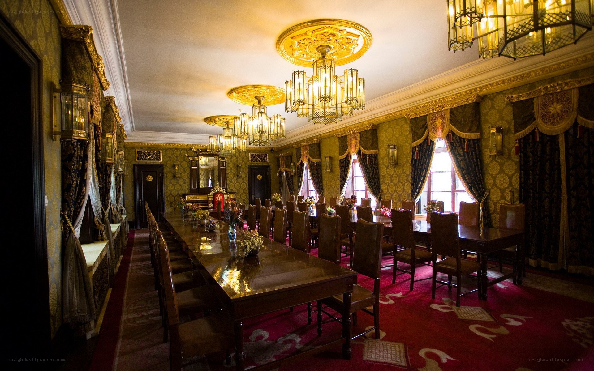 ornate dining hall interior
