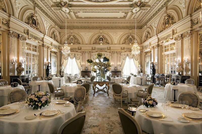 Ornate Dining Room — White, Luxurious
