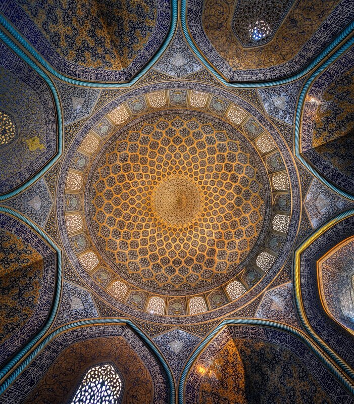 Ornate Dome Ceiling — Blue, Serene