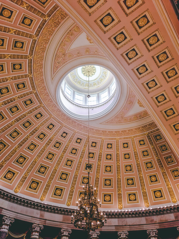 Ornate Domed Ceiling — Gold, Grand