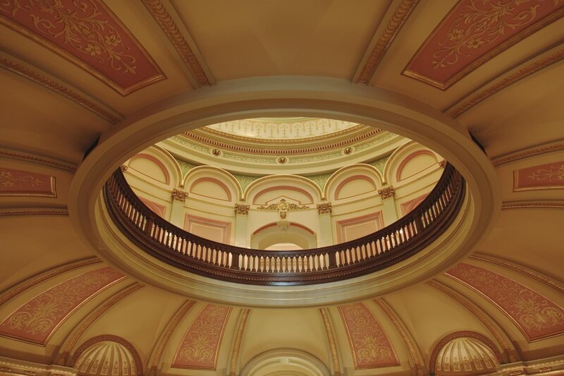 ornate domed ceiling interior