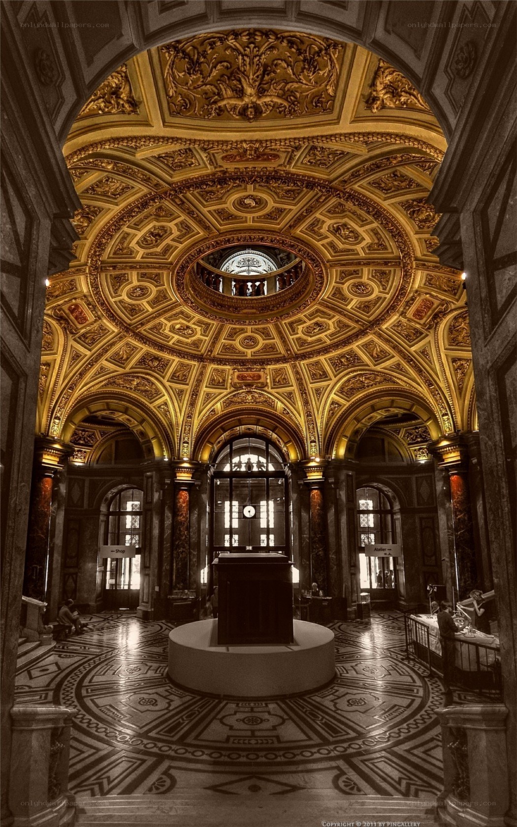 Ornate domed hall interior