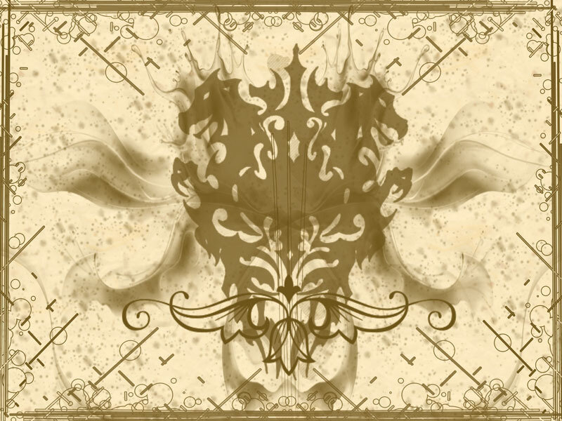 ornate emblem on aged paper