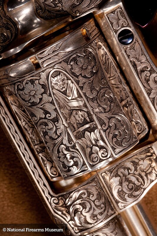 Ornate engraved revolver