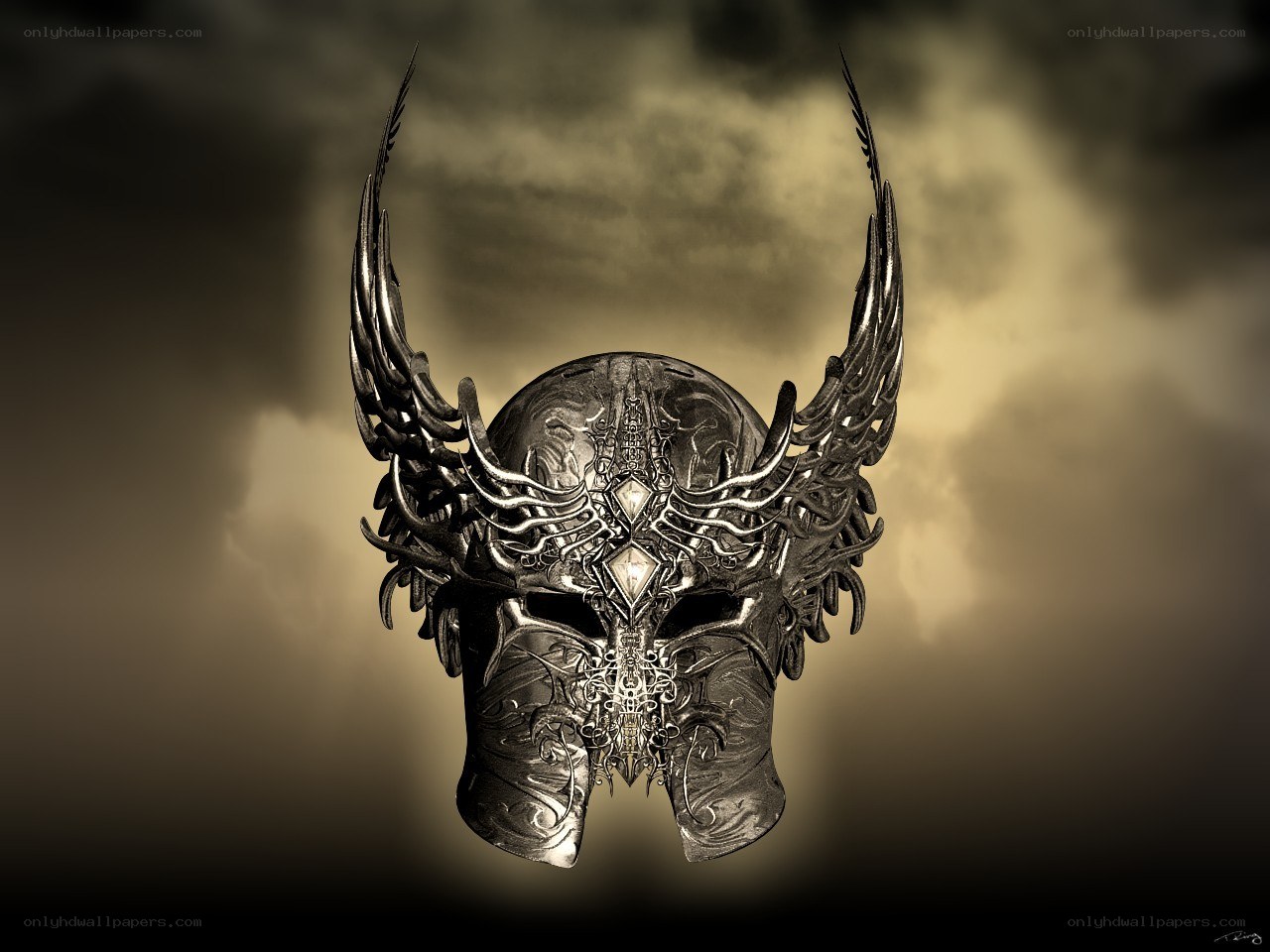 ornate fantasy helmet