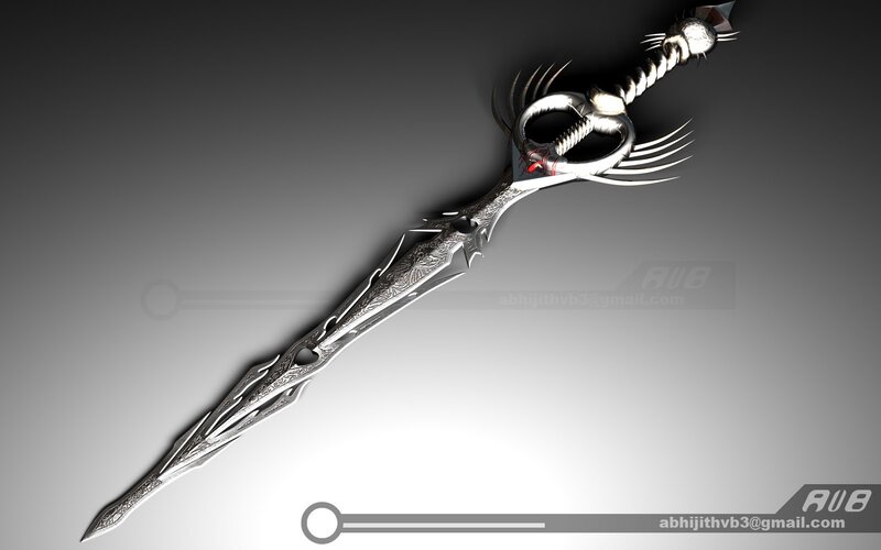 ornate fantasy sword design