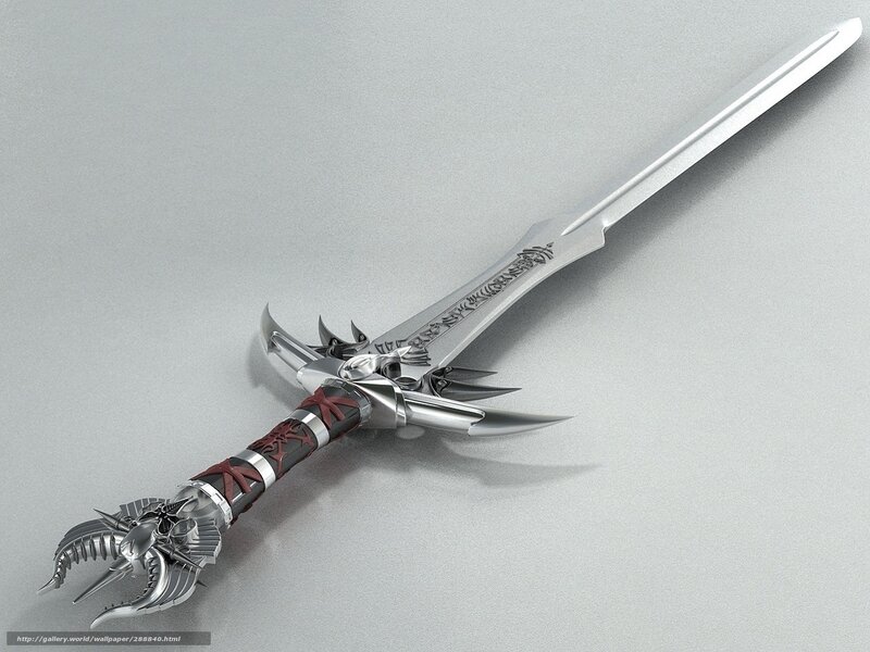 Ornate Fantasy Sword — Silver
