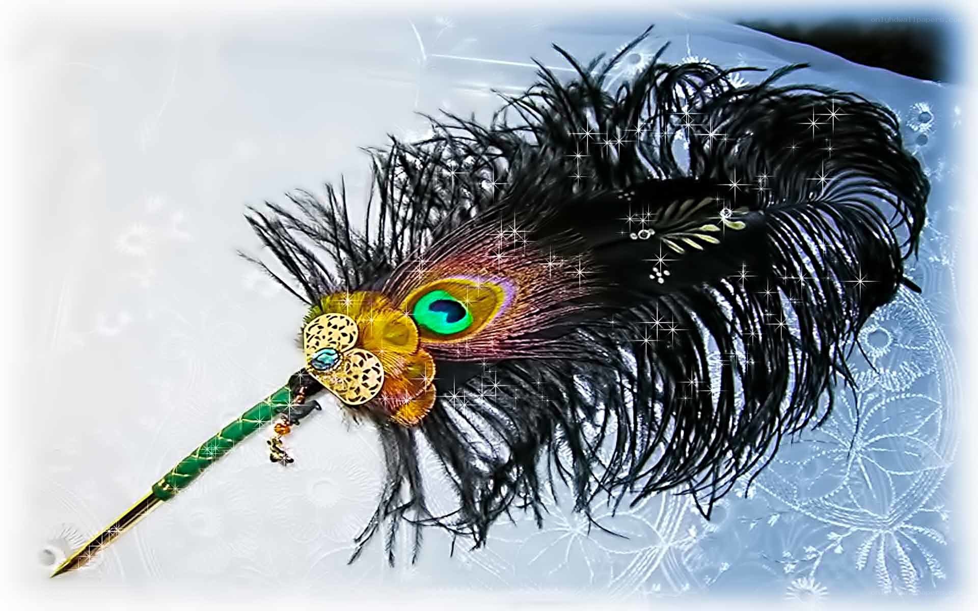 ornate feather pen