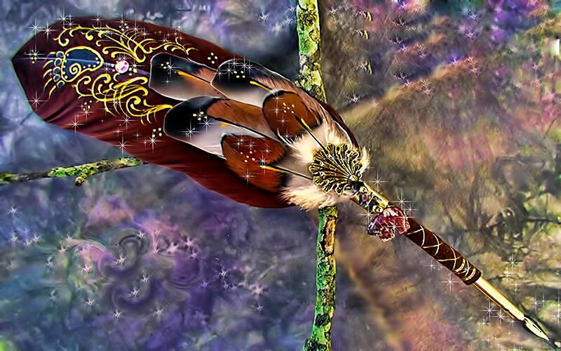 Ornate Feather Quill