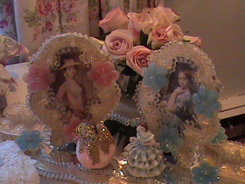 Ornate Figurines with Roses
