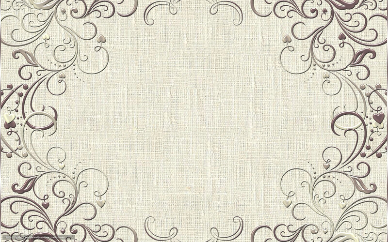 Ornate Floral Border — Beige