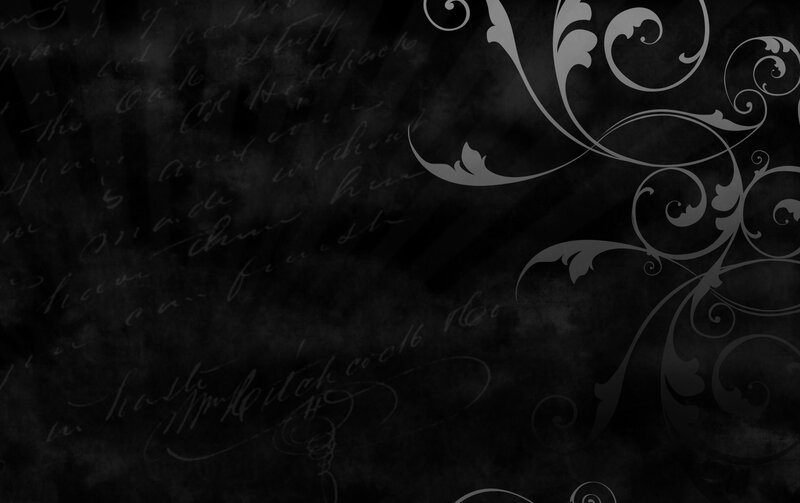 Ornate Floral Design — Black