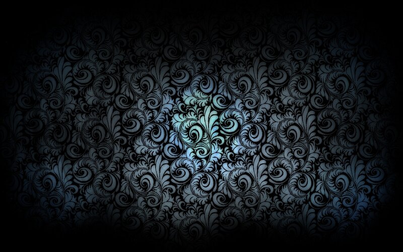 Ornate Floral Pattern — Black, Dark