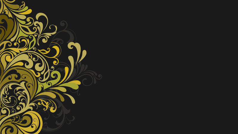 Ornate Floral Pattern — Black, Elegant