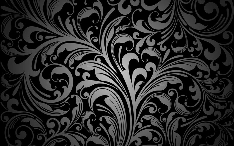 Ornate Floral Pattern — Black, Elegant, Vector Art