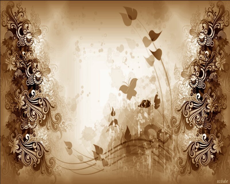 Ornate Floral Pattern — Brown, Elegant, Digital Art