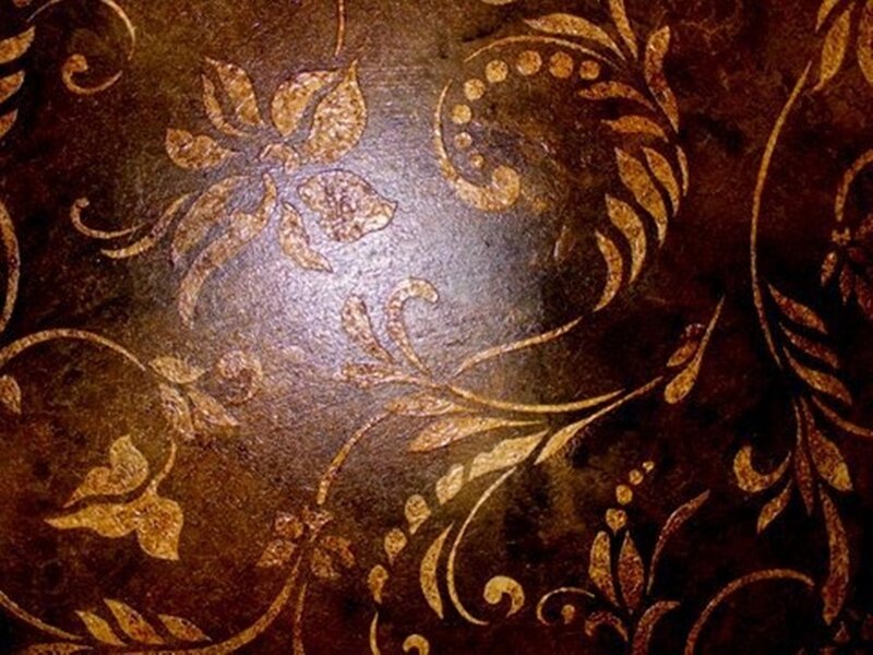 Ornate Floral Pattern — Brown, Elegant