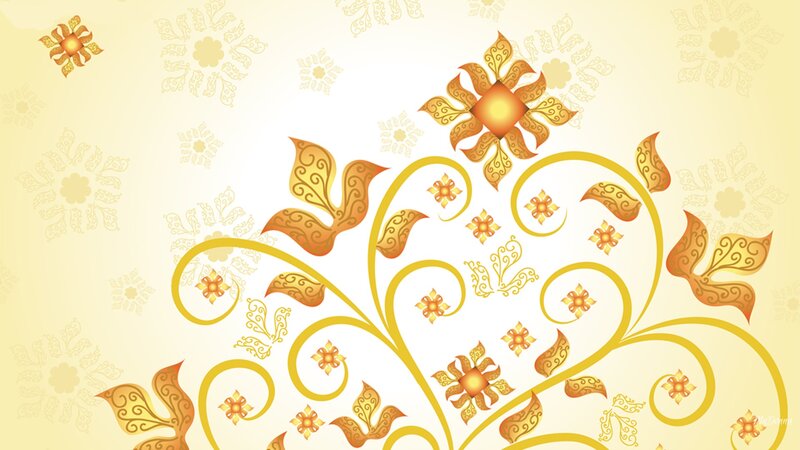 Ornate Floral Pattern — Gold