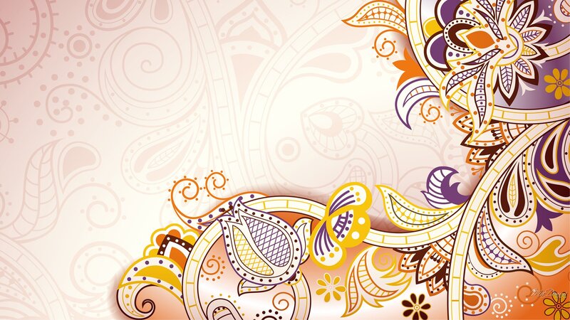 Ornate Floral Pattern — Purple