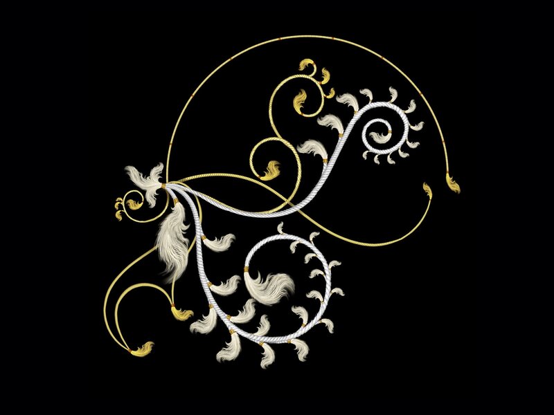 ornate floral scroll design
