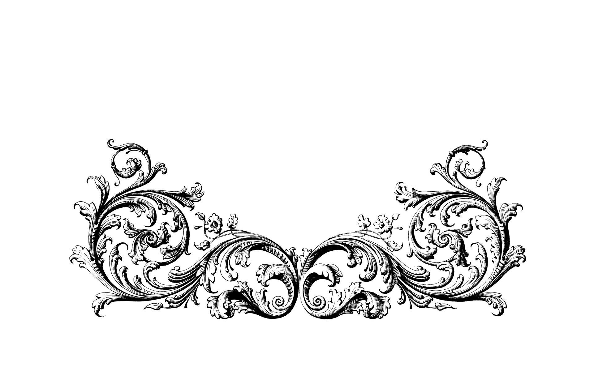 ornate floral scroll design
