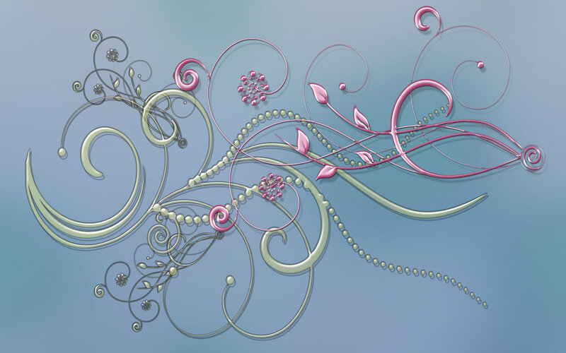 ornate floral swirl design