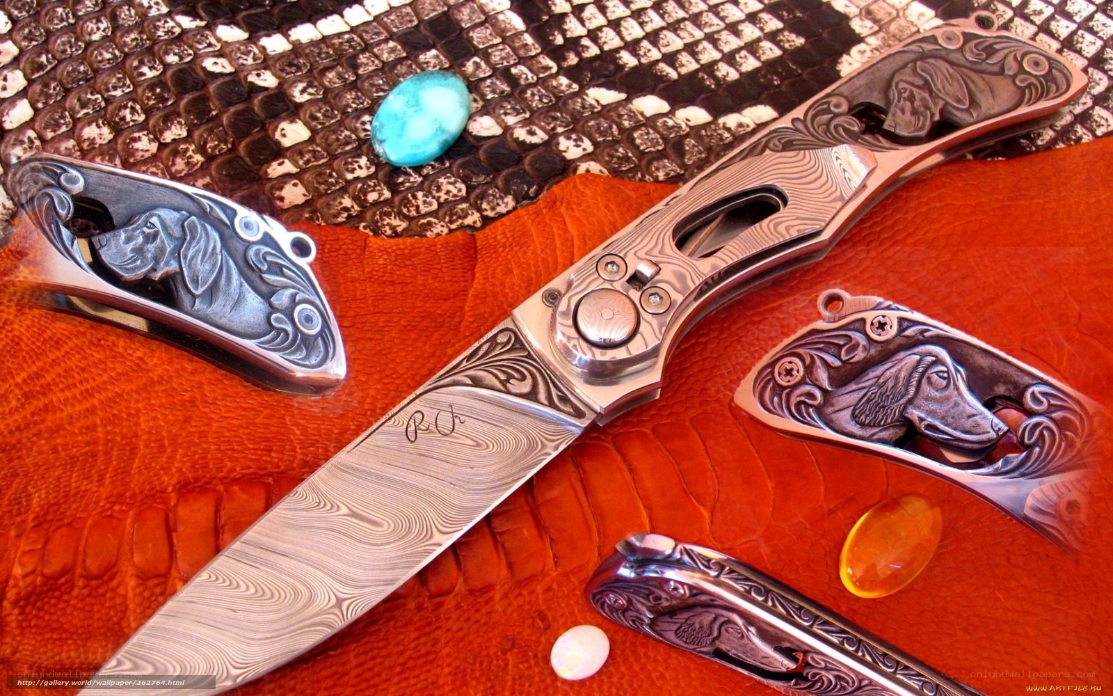 ornate folding knife collection