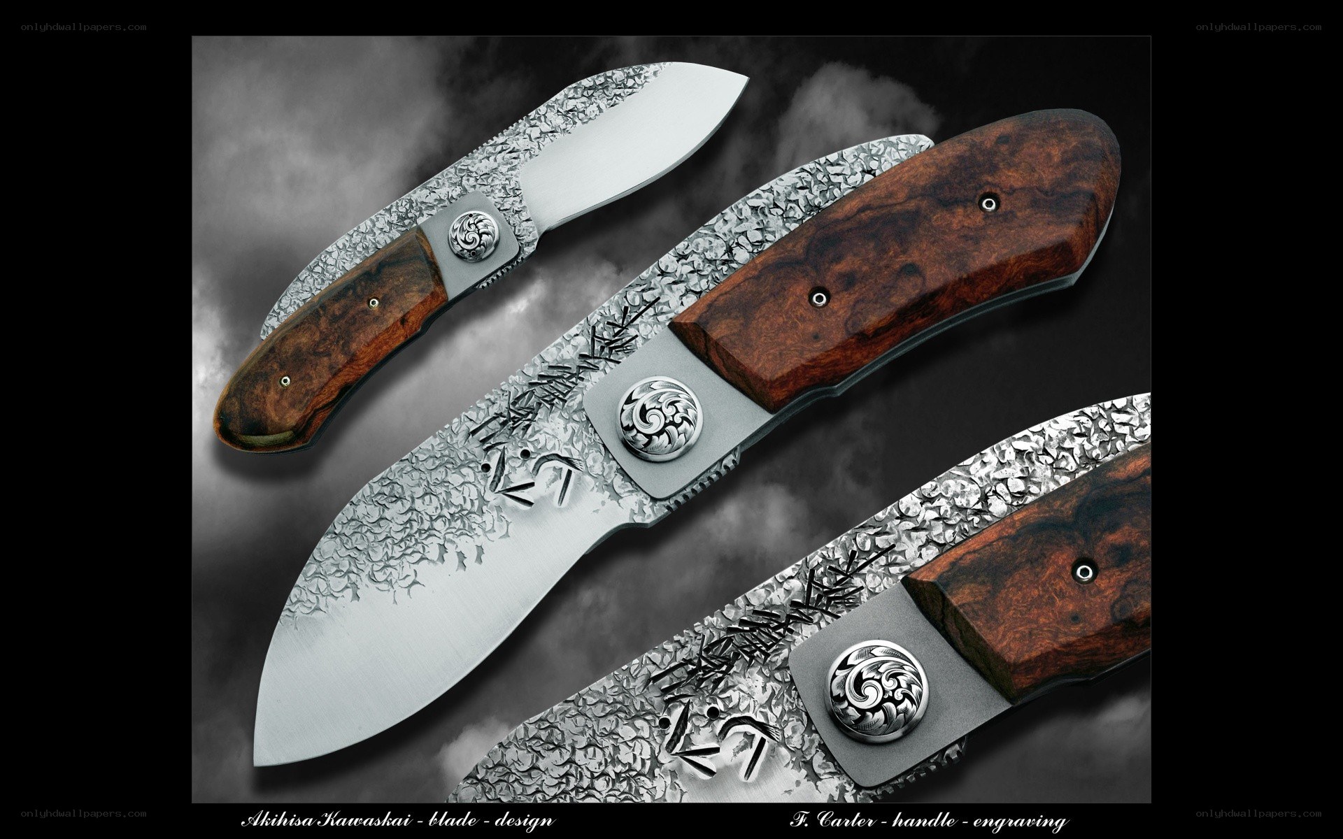 ornate folding knives