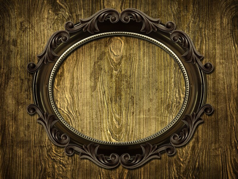 ornate frame on wood