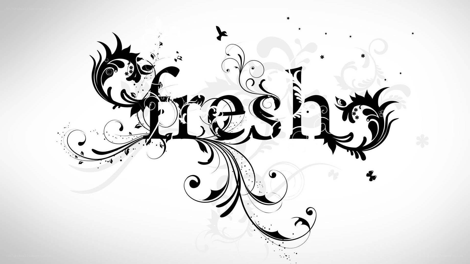 ornate fresh text design