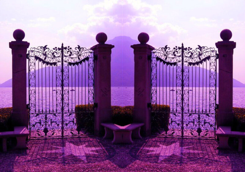 Ornate Gate by Lake