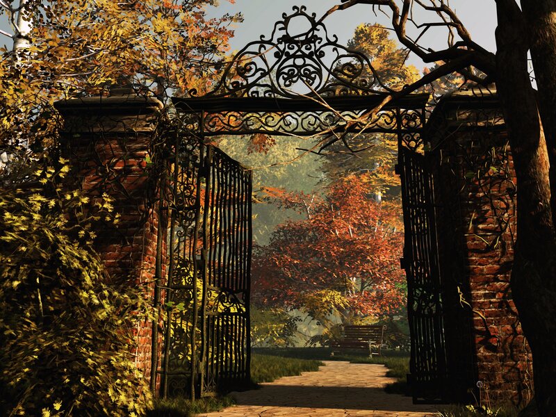 Ornate Gate in Autumn