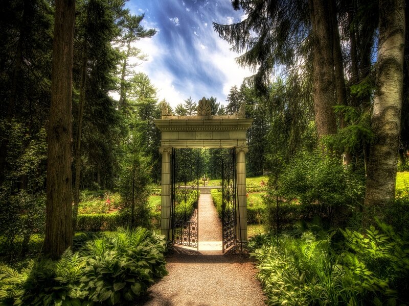 Ornate Gate in Garden