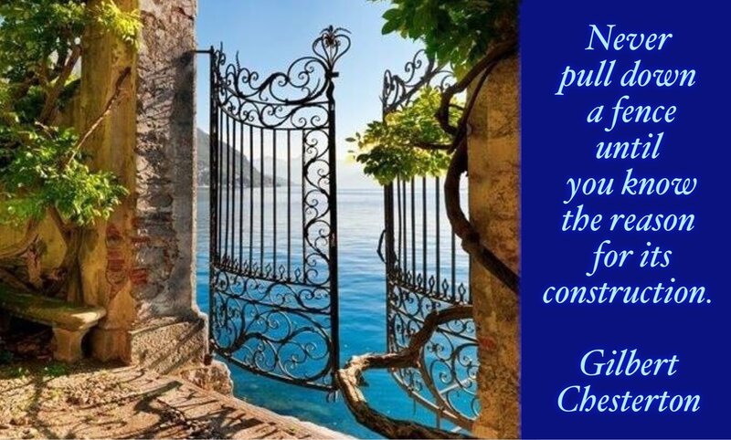 Ornate Gate Overlooking Sea
