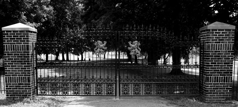 Ornate Gate with Lions