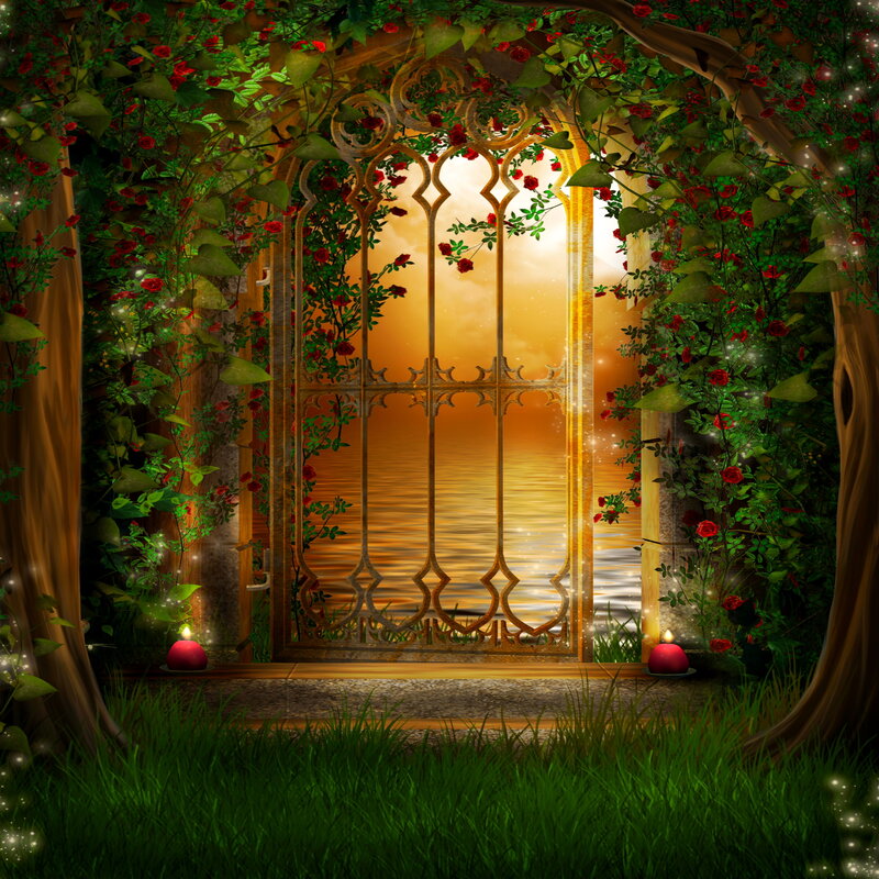 Ornate Gate with Roses