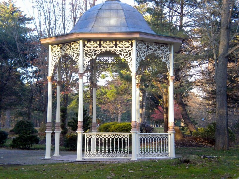 ornate gazebo in park