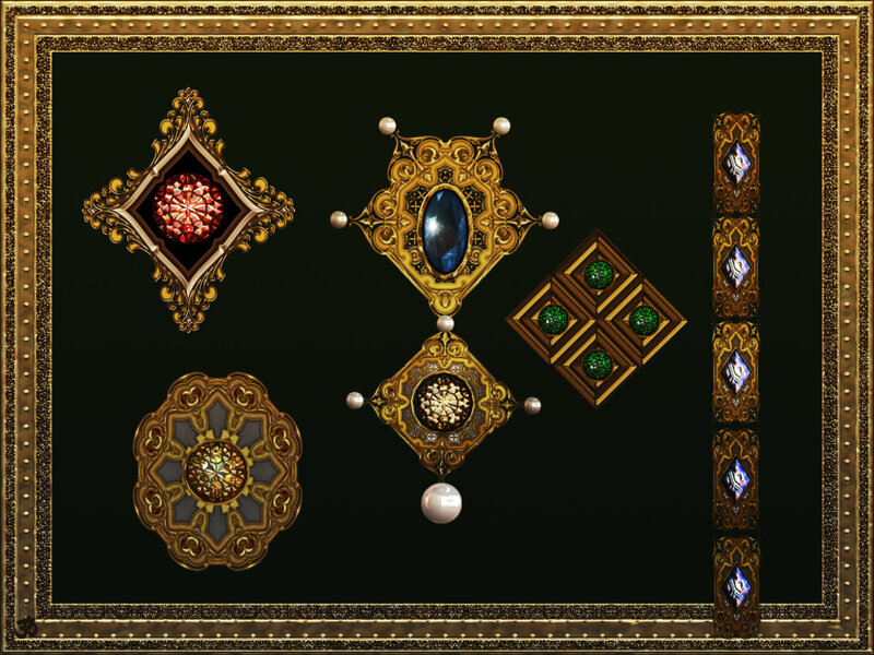 Ornate Gem-encrusted Brooches
