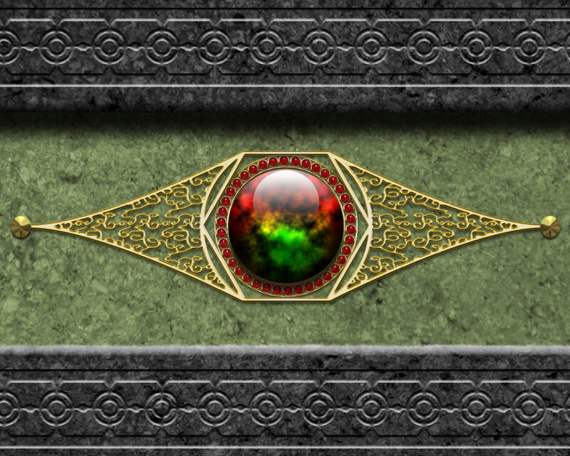 ornate gemstone brooch