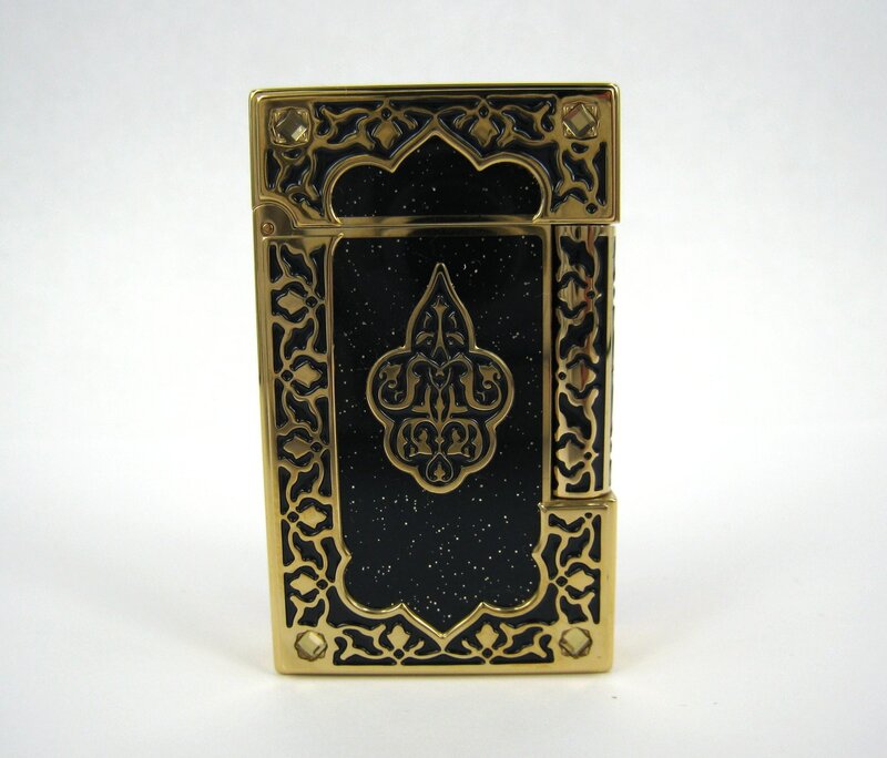 Ornate Gold and Black Lighter — Elegant