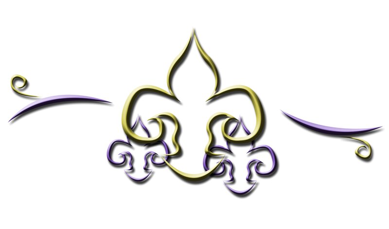 ornate gold and purple design