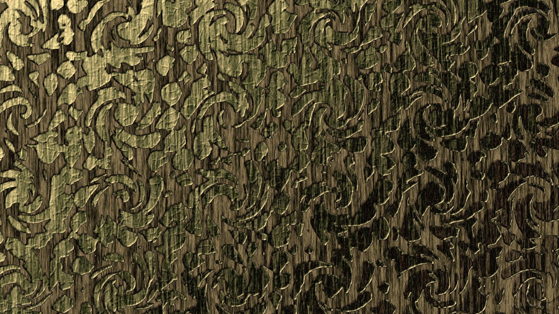 ornate gold pattern on wood